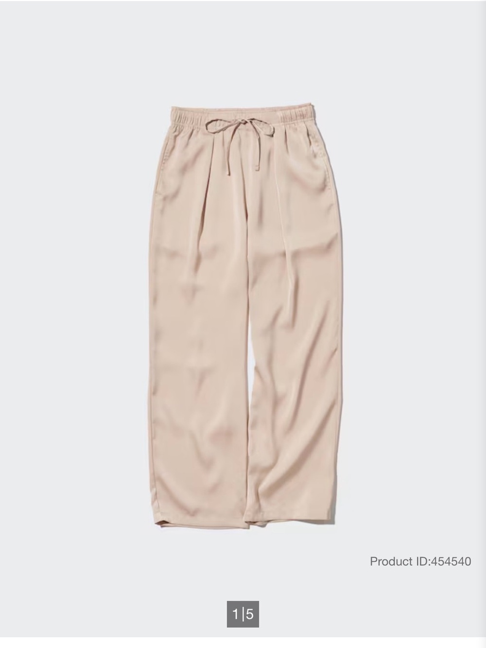 Satin drape straight pants
